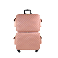 Trousse de Maquillage à Roulettes en Similicuir Matelassé, Design Tendance, Résistante à l'Eau, Grande Capacité, pour Maquilleurs Professionnels – En Stock