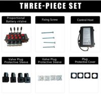 Kit de Control Remoto Inalámbrico para Grúa de 4 Palancas 12V/24V, Control Remoto por Radio, Válvula Solenoide con Control Remoto Inalámbrico