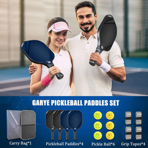 GQK Juego de Palas de Pickleball Portátiles, Ligeras y Duraderas con Bolsa de Malla, 2 Pelotas, Agarre Antideslizante y Núcleo de Álamo en Forma de Panal - Product Image 3