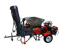 Table d'alimentation robuste pour fendeuse de bûches à moteur hydraulique avec convoyeur pour processeur de bois de chauffage