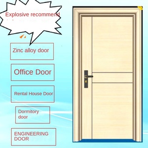 ประตูภายในทำจากไม้พลาสติกไม้กันน้ำกันปลวกดีไซน์หรูหราโรงงานประตูไม้จีนสีโมเดิร์นอพาร์ทเมนท์ - Product Image 4
