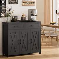 Buffet de cuisine moderne multifonctionnel avec tiroirs de rangement, étagères réglables, grande capacité, gain de place, meubles pour la maison