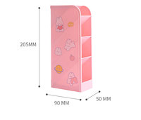 Porte-stylos de bureau OEM d'usine, mignon, grande capacité, avec logo personnalisé, quatre compartiments, pour papeterie