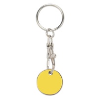 Porte-clés avec pièces de monnaie, accessoires créatifs, à insertion, en métal, pour caddie de supermarché, jeton de chariot