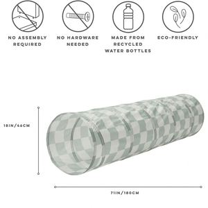 Cadeaux uniques et chaleureux pour enfants, jouets d'extérieur pour bébés, tunnel pour chiens pliable en vert à carreaux - Product Image 2
