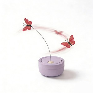 Electronic Butterfly <b>Cat</b> Teaser Wand - <b>Automatic</b> Self-Entertaining Kitten Energy Burn <b>Toy</b> - Product Image 1