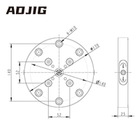 Plaque de fixation à point zéro ZPP TS52 170, base à changement rapide, palette de maintien d'outils CNC pour centres d'usinage à 5 axes