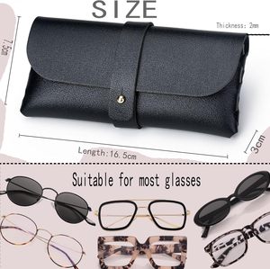 Étui à lunettes en cuir tressé noir personnalisable avec logo, écologique et tendance, avec boucle à clou en PVC, sac souple pour lunettes de soleil – Vente en gros - Product Image 6