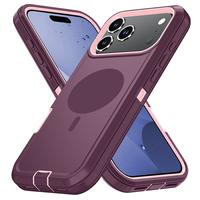 Coque magnétique sans fil de style robot premium pour iPhone 18 17 16 Pro Max, texture antidérapante, résistante aux chutes et anti-traces de doigts