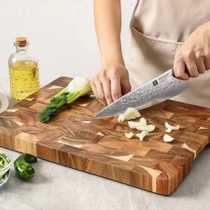 Planche à découper rectangulaire en bois d'acacia en gros, grandes planches à découper personnalisées en bois pour viande et légumes - Product Image 5