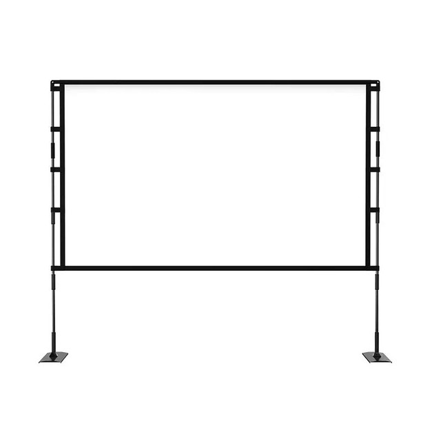 84 100 120inch Projector Screen With Stand Anti-light Foldable Iron Plate Double Bracket Projection Screen for Outdoor Theater