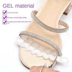 미끄럼 방지 하이힐 샌들 그라인딩 슈즈 마사지 충격 흡수 기능 슬라이드 슬리퍼가있는 실리콘 토 캡 슬리퍼 - Product Image 1
