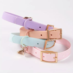 Gepersonaliseerde Zachte Pvc Gecoate Kraag Licht Gouden Hardware Accessoires Waterdicht Voor Hond Kat Fabriek Productie Veiligheid - Product Image 2