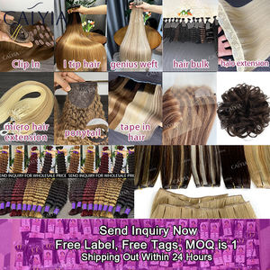 100% vrais cheveux humains blonds Clip dans les faisceaux d'extensions de cheveux pour le tressage en vrac noirs naturels 613 cheveux brésiliens colorés 30 pouces - Product Image 6