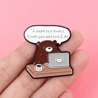 Épingle en métal à géométrie personnalisée Phrase drôle «Je ne suis pas responsable de mon visage» Épingles en émail UV pour sacs à dos revers Badge Bijoux Cadeaux