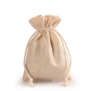 Eco promocional barato algodón lona muselina cordón joyería bolsa logotipo personalizado bolsas de compras - Product Image 4