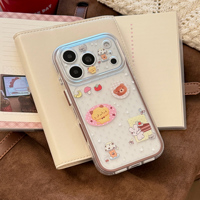 Coque de téléphone Kawaii Cartoon Bear pour iPhone 18 Pro Max 18 Pro 17 Pro Max 16 Pro Max 15 Pro Max, Housse de protection antichoc mignonne