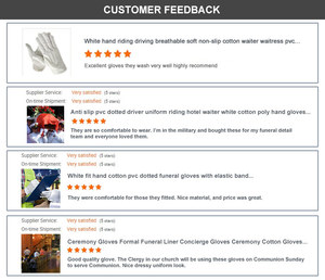 Chống trượt PVC chấm mồ hôi hấp thụ thoáng khí trắng bông bồi bàn Sommelier Quan Tài diễu hành tang lễ pallbearer tay găng tay - Product Image 5