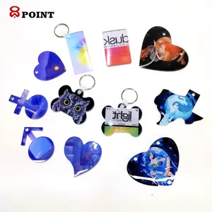 Sublimation Blank Keychain Sublimation Acrylic Keychain Blank Clear Key Tag Plastic Key Rings