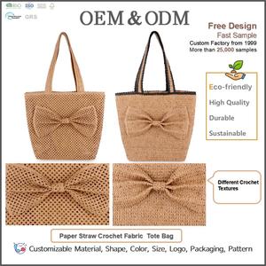 Bolso Tote <span class=keywords><strong>de</strong></span> Paja Beige Hecho a Mano con Lazo Decorativo, Gran Capacidad, <span class=keywords><strong>de</strong></span> un Solo Hombro para Mujer, Estilo Boho, para Playa, Compras, Regalo Personalizado - Product Image 2