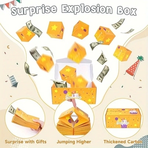 Boîte cadeau créative DIY en forme de dollar, écologique, pour anniversaire, Saint-Valentin, surprise <span class=keywords><strong>argent</strong></span>/espèces, boîte en papier à explosion - Product Image 4