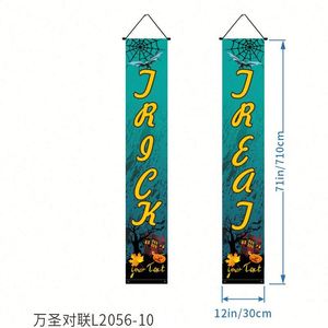 Custom CMYK Printed Hanging <b>Banners</b> with ABS Poles Portable for Halloween Valentine's Day Thanksgiving & Various Festivals - Product Image 4