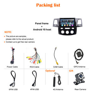 Android 11 convient à la radio de voiture Toyota HILUX FORTUNER VIGO <span class=keywords><strong>MC</strong></span> 2007-2015, navigation GPS, lecteur DVD de voiture - Product Image 3