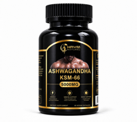 Capsules d'Ashwagandha KSM-66 de marque exclusive OEM/ODM, 5000 mg, complément alimentaire à base de plantes, favorisant l'énergie et l'immunité