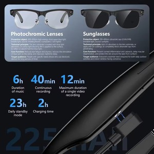 แว่นตาอัจฉริยะ Blackview BV200 สำหรับถ่ายภาพ กล้อง 8MP 4K HD รองรับการโทรผ่านบลูทูธ พร้อมผู้ช่วยเสียงและระบบแปลภาษา AI - Product Image 4