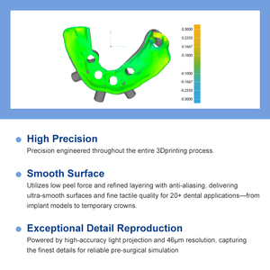 Imprimante 3D dentaire de laboratoire Smile Find Lab LCD DLP 8K Creality 14K haute précision pour moules de couronne 405nm, machine d'impression rapide en résine - Product Image 1