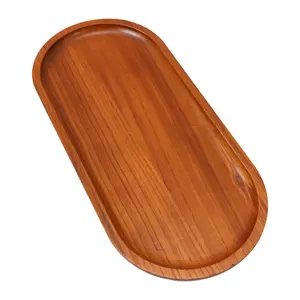 Toon wood serving tray oval shaped wooden plates for food