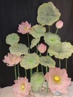 Nouvelle Arrivée Décoration de Lotus en Organza Moderne Chinoise Romantique Simple, Taille et Couleur Personnalisables, Artificielle Détachable pour Mariage