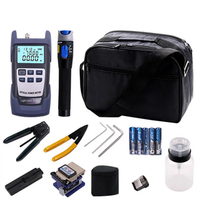 Kit d'outils essentiels pour épissage optique à froid (FC) avec puissancemètre, ciseaux à fibre optique à lumière rouge et dénudeur de fils Miller pour FTTH GPON 5G