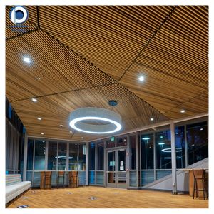 Plafond <span class=keywords><strong>d</strong></span>éflecteur en bois personnalisé finition gris sable pour architectes et designers <span class=keywords><strong>d</strong></span>'intérieur - Product Image 3