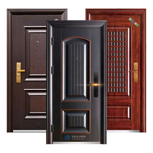 Portes de sécurité extérieures pivotantes en métal sur mesure pour hôtel, design moderne et simple, maisons, portes d'<span class=keywords><strong>entrée</strong></span> en métal uniques - Product Image 2