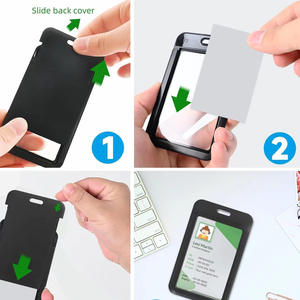 Funda protectora para tarjeta <span class=keywords><strong>de</strong></span> nombre, funda protectora <span class=keywords><strong>de</strong></span> cierre fácil <span class=keywords><strong>de</strong></span> tirar <span class=keywords><strong>de</strong></span> la hebilla del documento <span class=keywords><strong>de</strong></span> tarjeta <span class=keywords><strong>de</strong></span> nombre - Product Image 4