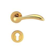 Manijas Modernas para Puertas Interiores de Apartamentos, Estilo Europeo Oriental, Manija Circular Tipo Rosa, Acero Inoxidable de Alta Calidad, Garantía de 5 Años