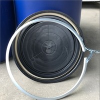 Tambour bleu écologique de 55 gallons avec poignée en plastique 200L impression par transfert de chaleur seau de stockage de produits chimiques OEM personnalisé