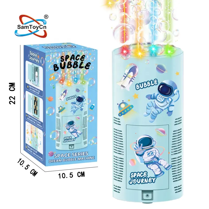 Samtoy B/O Automatic Festival Party Wedding Firework Bubble Blower Blaster Toys Bubble Machine for Kids
