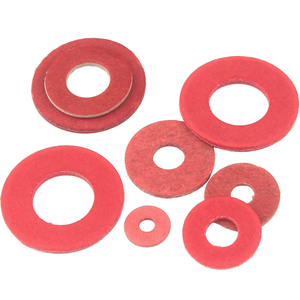 Rondelles d'isolation rouges résistantes à la chaleur en fibre vulcanisée Joints électriques plats Rondelles isolantes rouges en fibre vulcanisée - Product Image 1