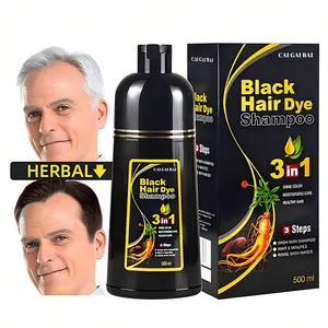 Oem Lage Ammoniak Roodbruine Druif Paars Gras Medicijn Helder Zwart Unisex Permanente Shampoo Voor Het Verven Van Zwart Haar