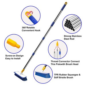 Outil de nettoyage de brosse d'écart de Offre Spéciale brosse de nettoyage rotative à 360 degrés <span class=keywords><strong>balai</strong></span> <span class=keywords><strong>rotatif</strong></span> <span class=keywords><strong>sans</strong></span> <span class=keywords><strong>fil</strong></span> magique <span class=keywords><strong>balai</strong></span> en aluminium avec poils - Product Image 4