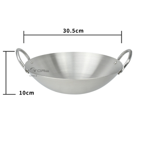 <span class=keywords><strong>Wok</strong></span> en acier inoxydable écologique, différentes tailles, <span class=keywords><strong>wok</strong></span> de cuisson, <span class=keywords><strong>wok</strong></span> à double poignée pour la cuisine - Product Image 6