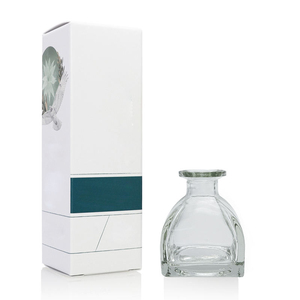 Wholesale Multi-Size 50ml-250ml Custom Color Square Gradient Glass Reed Diffuser <b>Bottle</b> with Fiber Rod Cork Gift <b>Box</b> - Product Image 6