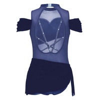 Costume de danse latine pour enfants de 6 à 16 ans Vêtements de danse avec strass pour filles