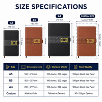 Carnet d'affaires en cuir PU avec logo personnalisé, fermeture magnétique, bande tissée texturée, boucle dorée creuse, journal, cadeau d'entreprise, agenda, planificateur
