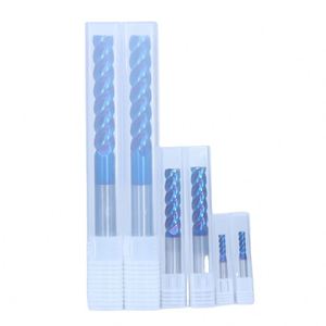 Fresa de Precisión de 65HRC y 4mm, Recubierta de Carburo con Nanométrico Azul, 65 Grados, ODM OEM, para Fresado de Alta Velocidad - Product Image 3