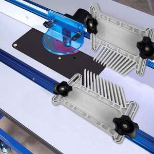 ANDUUK Máquina de grabado para carpintería W-50 Amarillo/Azul, Juego de tableros de sujeción multiusos con doble sistema de plumas y ranura para calibrador de inglete - Product Image 3