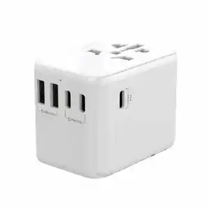 Produits les plus vendus 2023 Chargeur mural rapide 3 Type-C 2 Adaptateur universel de voyage USB-A