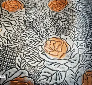 الرسالة المطبوعة الملونة محكم منقوش pvc نمط أريكة جلدية - Product Image 1